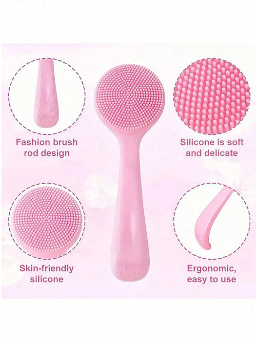 Shein Juego de 4 piezas de cepillo de limpieza facial de silicona multifuncional - Quierox - Tienda Online