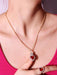 Shein Juego de 4 piezas de collar, pendientes y anillo de color rojo, sencillo y lujoso - Quierox - Tienda Online