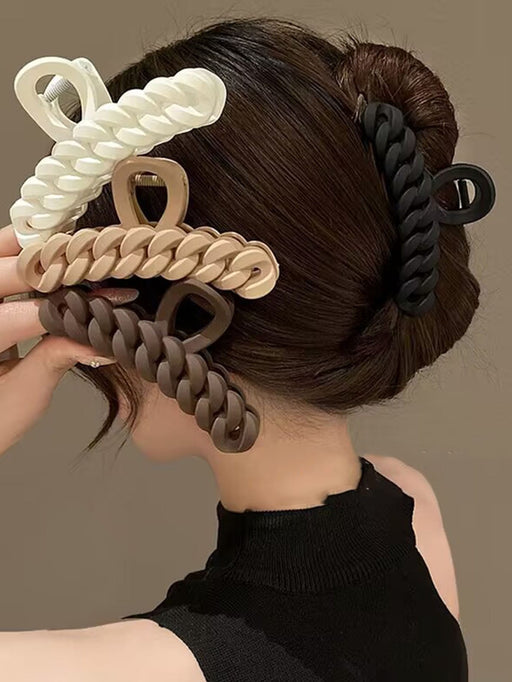 Shein Juego de 4 pinzas para el pelo de plástico multicolor con forma de cadena - Quierox - Tienda Online