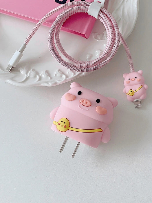 Shein Juego de 4 protectores para cargador y cable de datos compatible con cargador Apple de 20 W - Quierox - Tienda Online