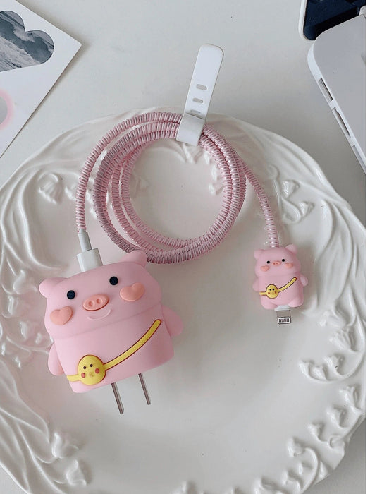 Shein Juego de 4 protectores para cargador y cable de datos compatible con cargador Apple de 20 W - Quierox - Tienda Online