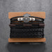 Shein Juego de 4 Pulseras para hombre de cuero punk de moda para hombre - Quierox - Tienda Online