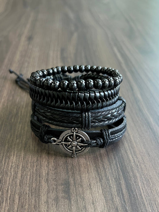 Shein Juego de 4 pulseras trenzadas vintage para hombres - Quierox - Tienda Online