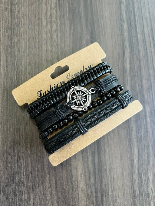 Shein Juego de 4 pulseras trenzadas vintage para hombres - Quierox - Tienda Online