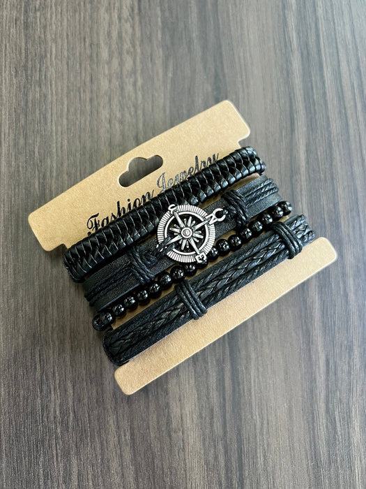 Shein Juego de 4 pulseras trenzadas vintage para hombres - Quierox - Tienda Online