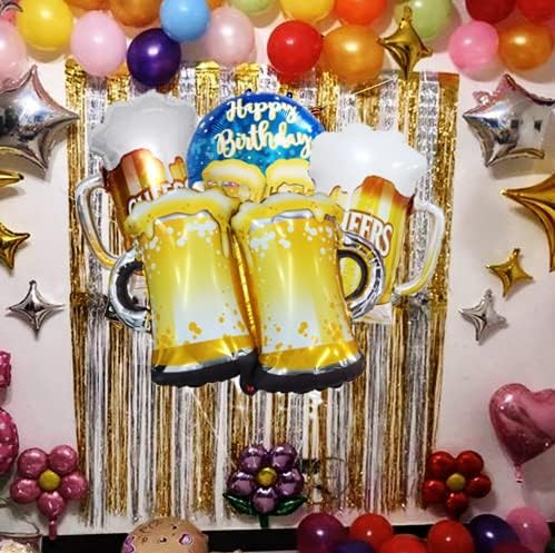 Shein Juego de 4 tazas de cerveza con globos de aluminio - Quierox - Tienda Online