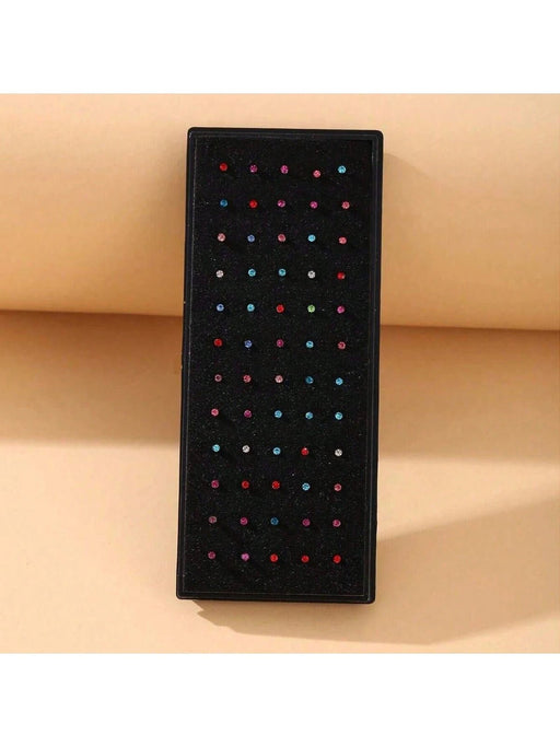 Shein Juego de 40 piercings nasales de acero inoxidable con diamantes de imitación - Quierox - Tienda Online