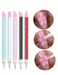 Shein Juego de 5 bolígrafos de silicona de doble punta para decoración de uñas para esculpir flores en 3D - Quierox - Tienda Online