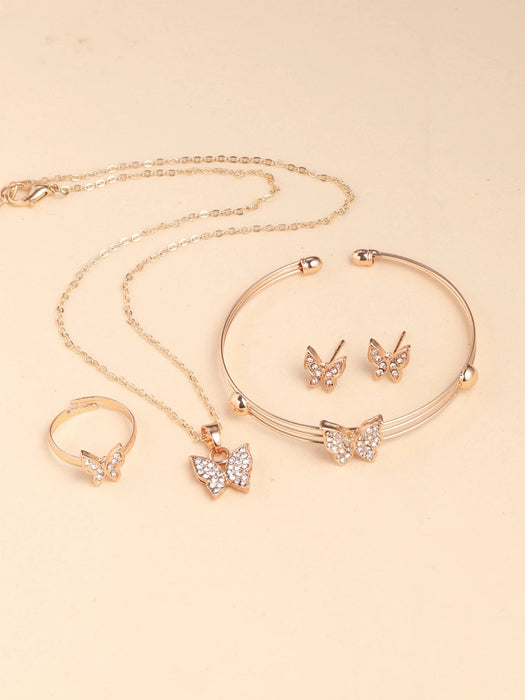 SHEIN Juego de 5 joyas de mariposa con diamantes de imitación - Quierox - Tienda Online