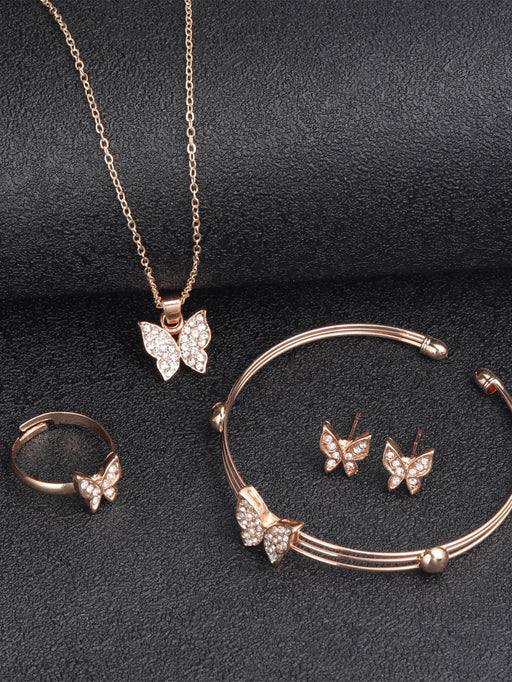SHEIN Juego de 5 joyas de mariposa con diamantes de imitación - Quierox - Tienda Online