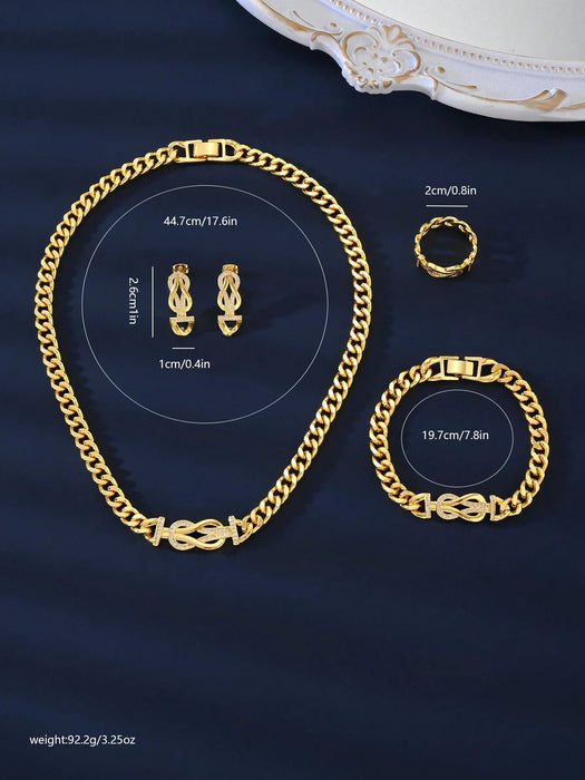 SHEIN Juego de 5 piezas de joyas elegantes y de moda de estilo europeo - Quierox - Tienda Online