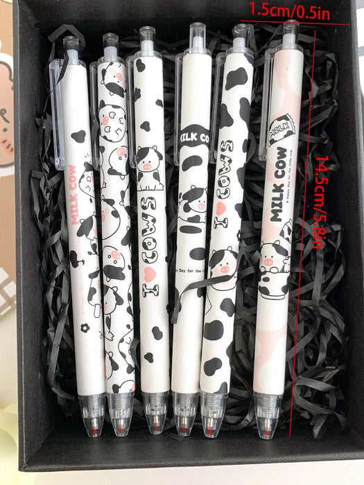 Shein Juego de 6 bolígrafos neutros de vaca con dibujos - Quierox - Tienda Online