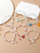 Shein Juego de 6 pulseras de cuentas con decoración de mariposas de moda para mujeres - Quierox - Tienda Online