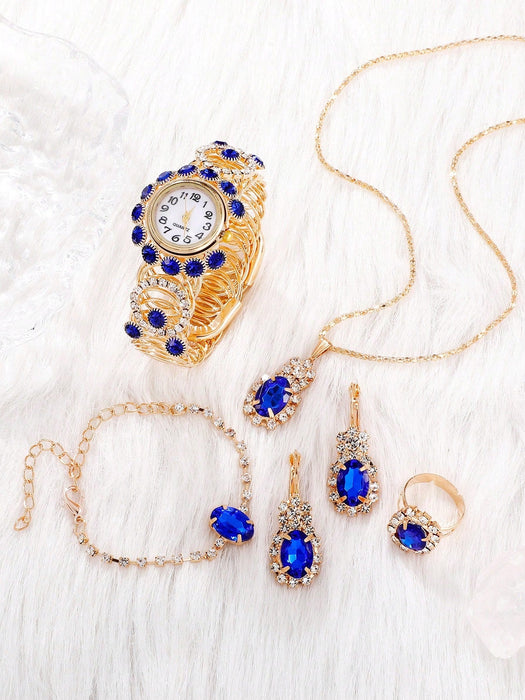 SHEIN Juego de 6 relojes de cuarzo con diamantes de imitación - Quierox - Tienda Online