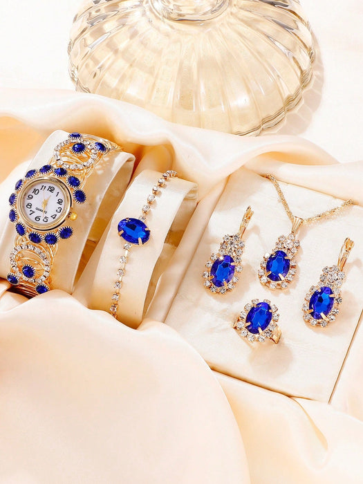 SHEIN Juego de 6 relojes de cuarzo con diamantes de imitación - Quierox - Tienda Online