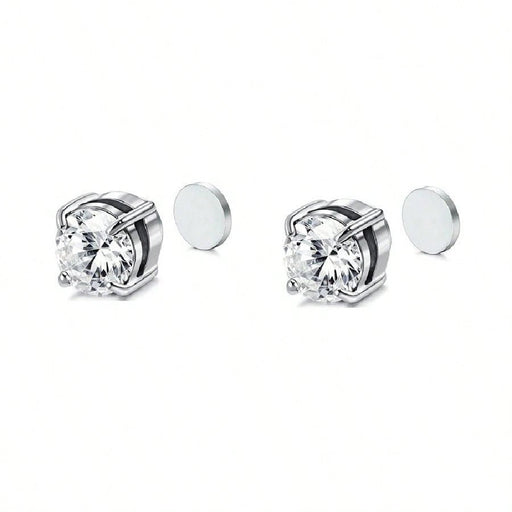 SHEIN Juego de aretes magnéticos de acero inoxidable - Quierox - Tienda Online
