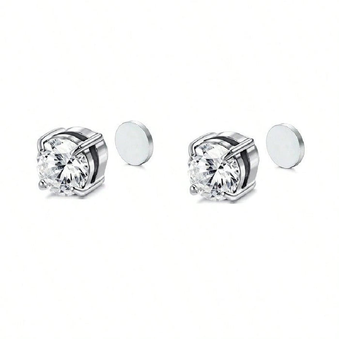 SHEIN Juego de aretes magnéticos de acero inoxidable - Quierox - Tienda Online