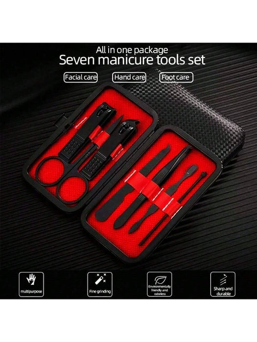 Shein Juego de cortaúñas, 7 piezas de herramientas de alta gama para cortar y cuidar las uñas - Quierox - Tienda Online