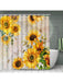 Shein Juego de cortina o tapete de ducha con estampado de girasoles - Quierox - Tienda Online
