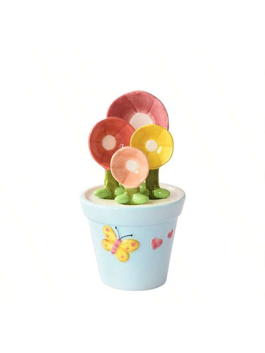 Shein Juego de cucharas medidoras con diseño floral de mariposa (1 base + 5 cucharas) - Quierox - Tienda Online