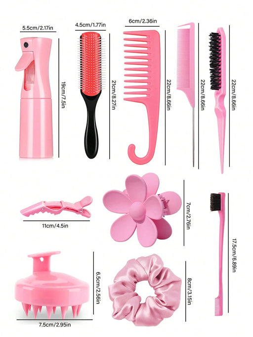 Shein Juego de peines unisex para peinar el cabello de 11 piezas, incluye juego de peines, adecuado para dar volumen - Quierox - Tienda Online