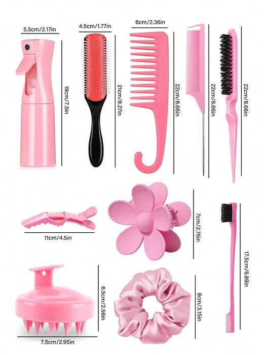 Shein Juego de peines unisex para peinar el cabello de 11 piezas, incluye juego de peines, adecuado para dar volumen - Quierox - Tienda Online