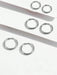 Shein Juego de pendientes de aro circulares de acero inoxidable, estilo bohemio, plateados, sencillos y modernos - Quierox - Tienda Online