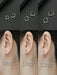 Shein Juego de pendientes de aro circulares de acero inoxidable, estilo bohemio, plateados, sencillos y modernos - Quierox - Tienda Online