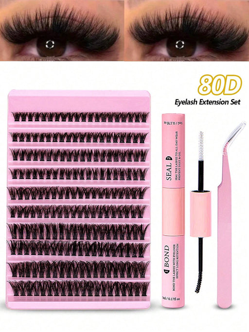 SHEIN Kit de extensión de pestañas DIY: 200 pestañas individuales con rizo D, 8 - 16 mm - Quierox - Tienda Online