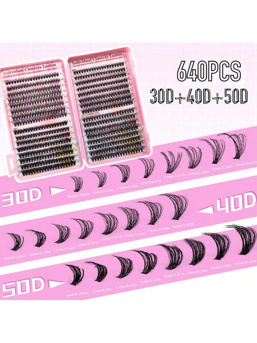 Shein Kit de extensiones de pestañas individuales en forma de D - Quierox - Tienda Online