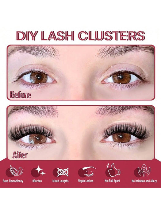 Shein Kit de extensiones de pestañas individuales en forma de D - Quierox - Tienda Online