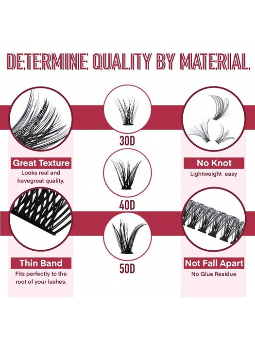 Shein Kit de extensiones de pestañas individuales en forma de D - Quierox - Tienda Online