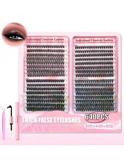 Shein Kit de extensiones de pestañas individuales en forma de D - Quierox - Tienda Online