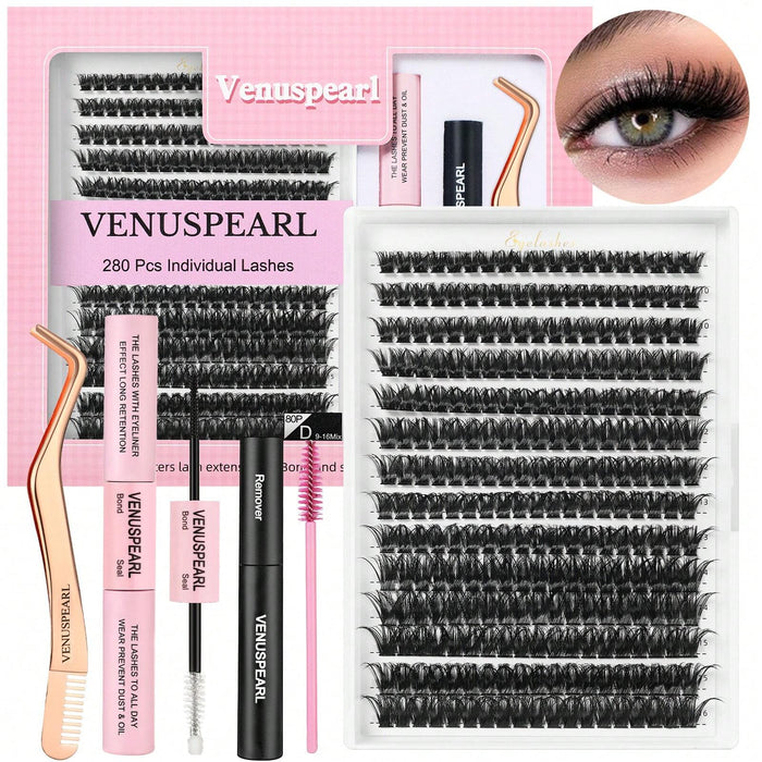 SHEIN Kit de extensiones de pestañas Venuspearl Lash Clusters - Quierox - Tienda Online