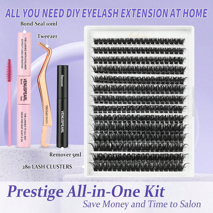 SHEIN Kit de extensiones de pestañas Venuspearl Lash Clusters - Quierox - Tienda Online