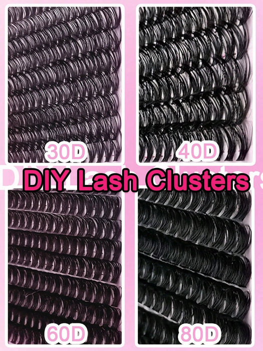 SHEIN Kit de pestañas postizas DIY de 800 piezas con pegamento para pestañas - Quierox - Tienda Online
