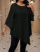SHEIN Lady Blusa elegante de talla grande para mujer, holgada y bajo asimétrico - Quierox - Tienda Online