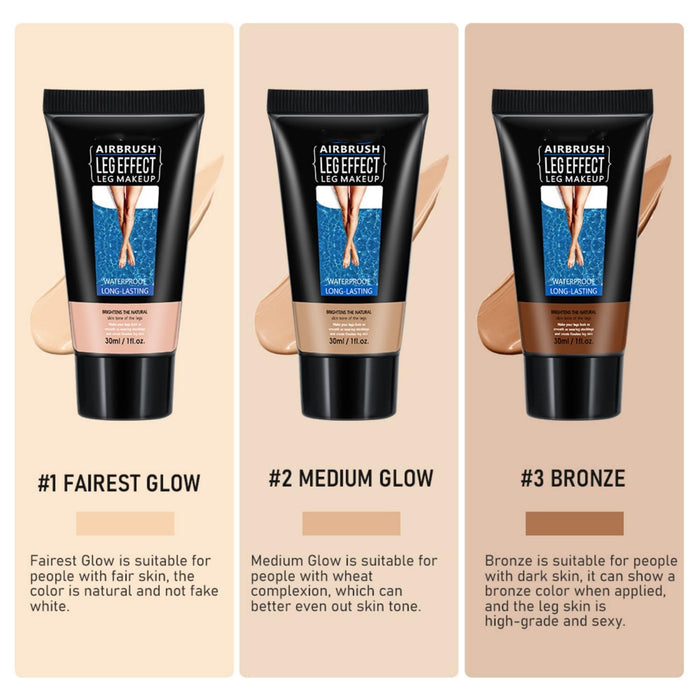 Shein Lakerain Bronceador corporales, impermeable, sin transferencia, maquillaje de piernas, tono 2 medium glow - Quierox - Tienda Online