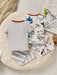 SHEIN Leap Crew Conjunto de pijama tejido a mano (4 piezas) - Quierox - Tienda Online