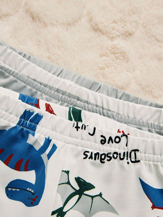 SHEIN Leap Crew Conjunto de pijama tejido a mano (4 piezas) - Quierox - Tienda Online