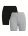 SHEIN Leap Crew Pantalones Cortos Casuales De Color Sólido Para Chicas - Quierox - Tienda Online