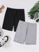 SHEIN Leap Crew Pantalones Cortos Casuales De Color Sólido Para Chicas - Quierox - Tienda Online