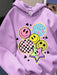 SHEIN Leap Crew Sudadera con capucha, casual y holgado, con estampado - Quierox - Tienda Online
