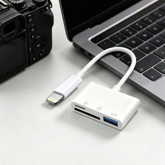 SHEIN Lector de tarjetas SD TF Micro SD 3 en 1, adaptador USB-C/Lightning - Quierox - Tienda Online