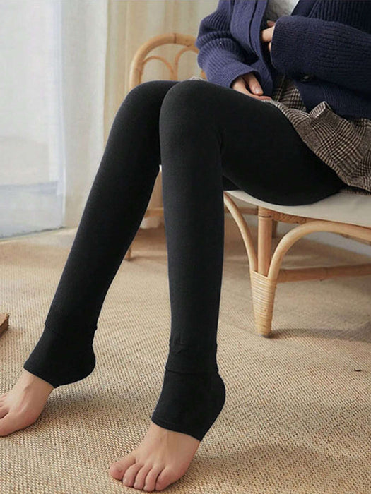 Shein Leggings ajustados con forro térmico para mujer DAZY, versátiles y adelgazantes - Quierox - Tienda Online