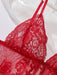 SHEIN Lencería sexy para mujer, babydoll de encaje, camisón push-up con dobladillo - Quierox - Tienda Online