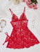 SHEIN Lencería sexy para mujer, babydoll de encaje, camisón push-up con dobladillo - Quierox - Tienda Online