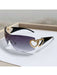 Shein Lentes sin marco gafas de sol moda con doble forma de corazón - Quierox - Tienda Online