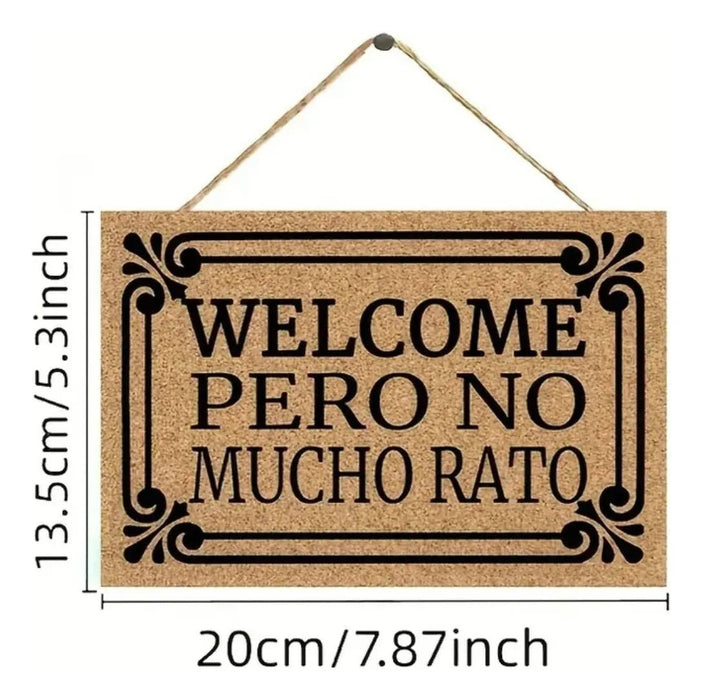 SHEIN Letreros Para El Hogar dice "BIENVENIDO PERO NO MUCHO RATO" - Quierox - Tienda Online