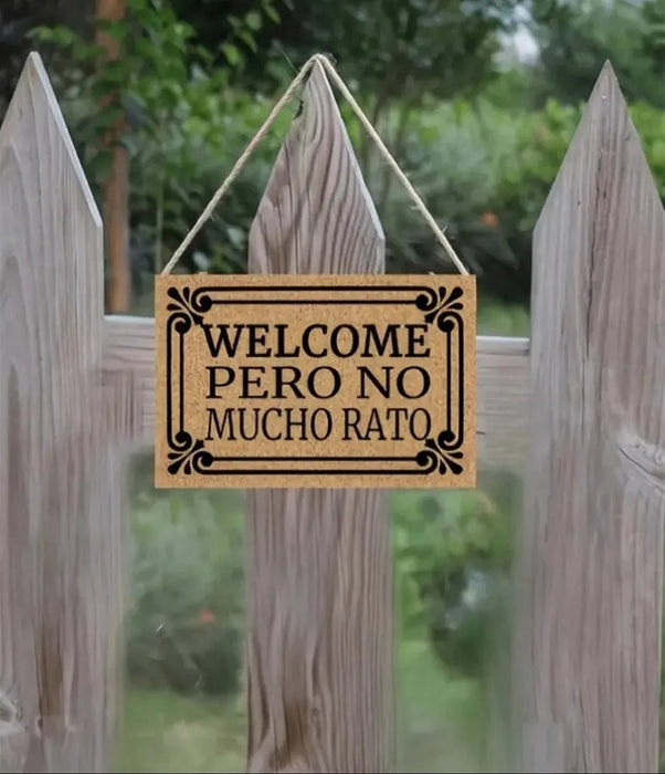 SHEIN Letreros Para El Hogar dice "BIENVENIDO PERO NO MUCHO RATO" - Quierox - Tienda Online